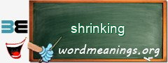 WordMeaning blackboard for shrinking